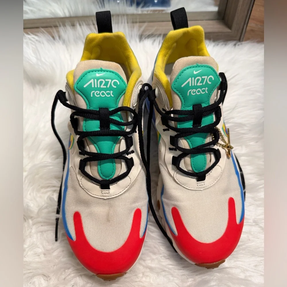 Nike Air Max 270 React Legend of Her Women’s Size 7 Multicolor Sneakers